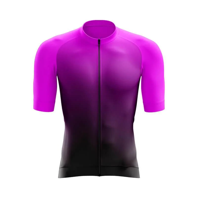 Black to Violet Aero Jerseys Asymmetrical Jersey Blouse