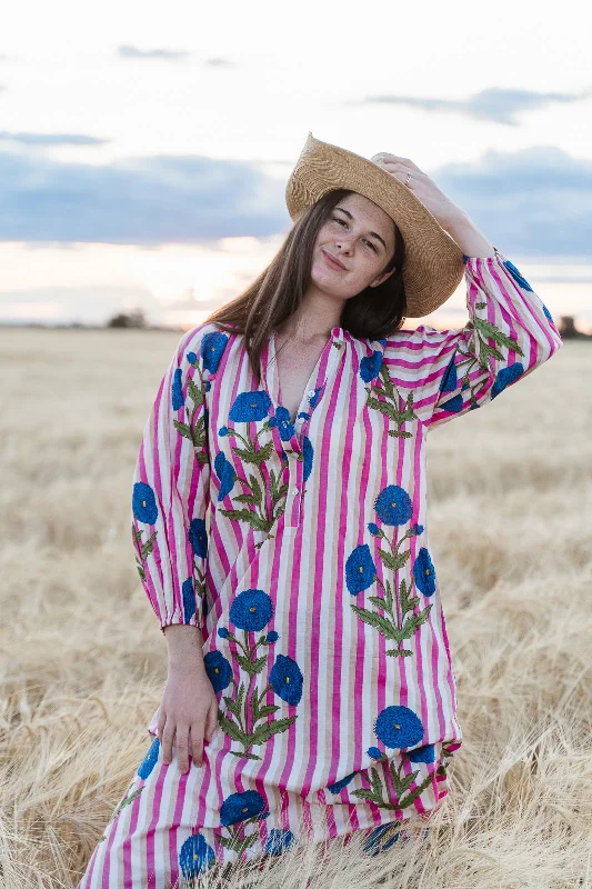 Grace & May Meadow Stripe Dress Tunics Business professional