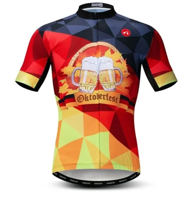 Germany Oktoberfest Short Sleeve Cycling Jersey Royal Blue Jersey Shirt