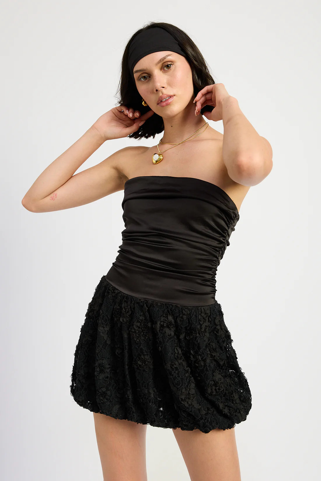 ruched bubble strapless dress Tunics Distressed trendy