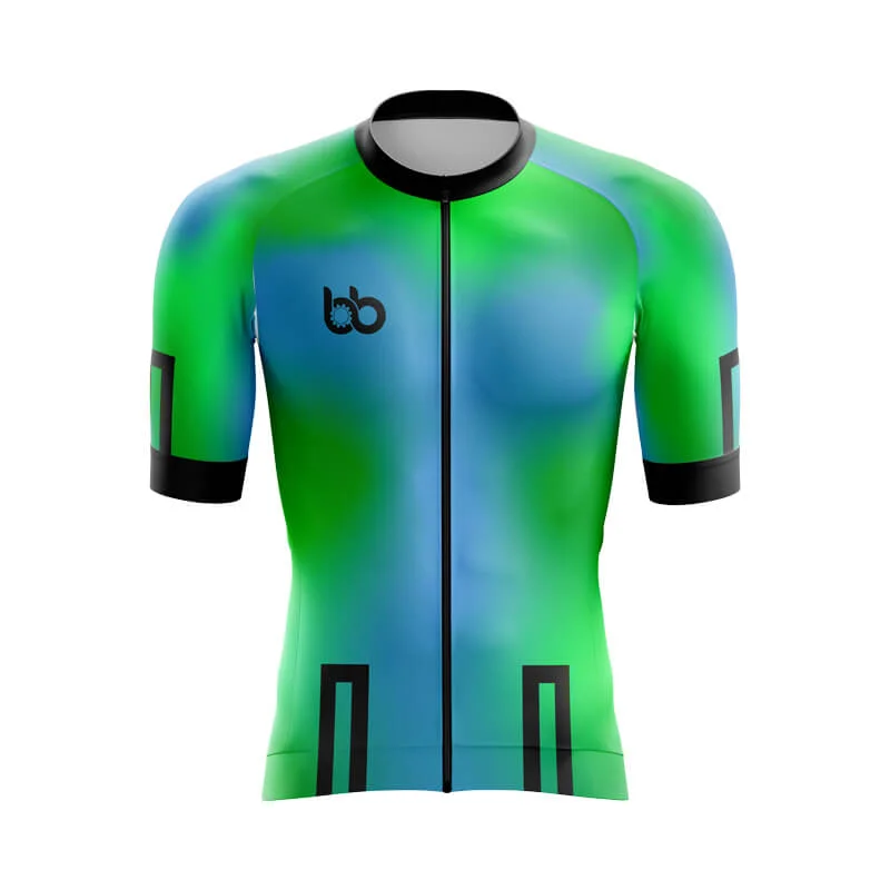 Bicycle Booth Prism (Blue-Green) Aero Jerseys Short Sleeve Jersey Top