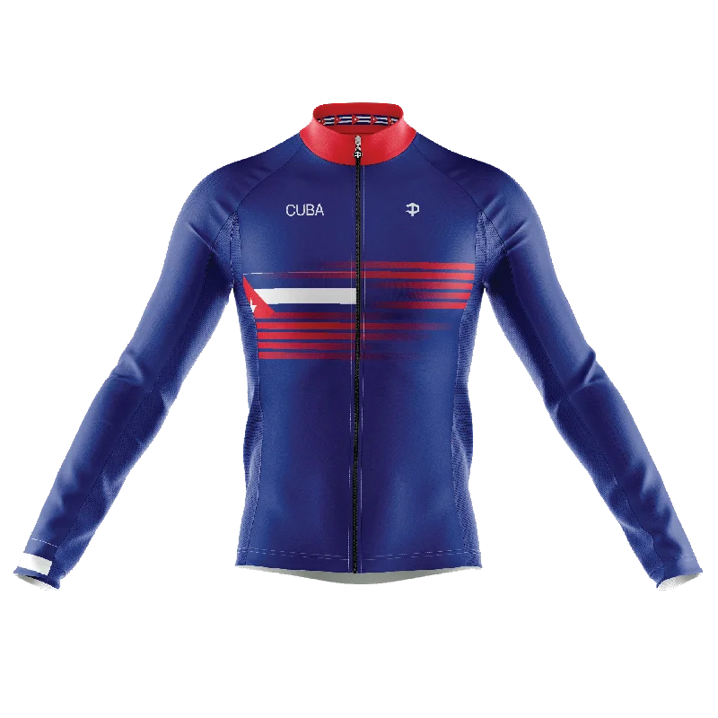 Cuba Long Sleeve Cycling Jersey Bright Color Jersey Top