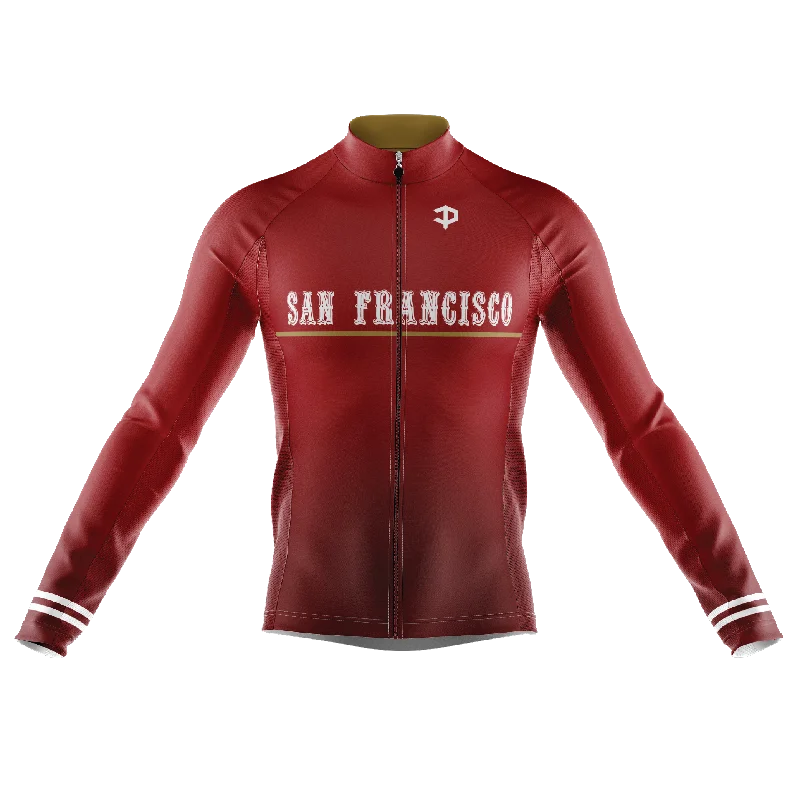 San Francisco Long Sleeve Cycling Jersey Soft Jersey Shirt