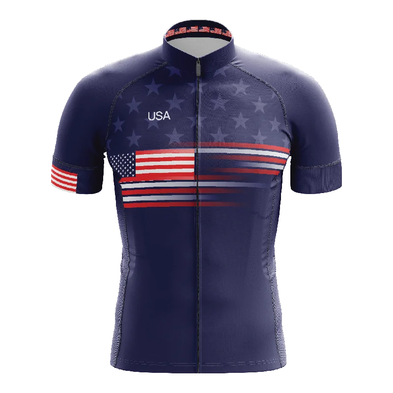 United States Short Sleeve Cycling Jersey Seasonal Jersey Tee