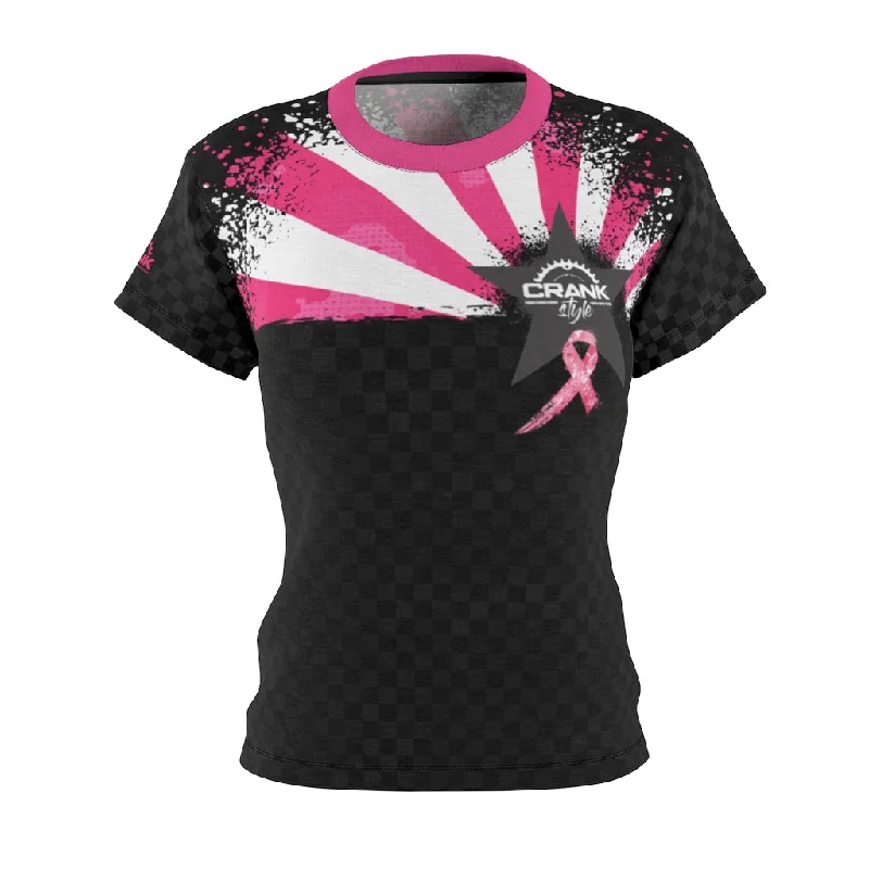 Women's AZ Breast Cancer Awareness MTB Jersey Round Neck Jersey Tee