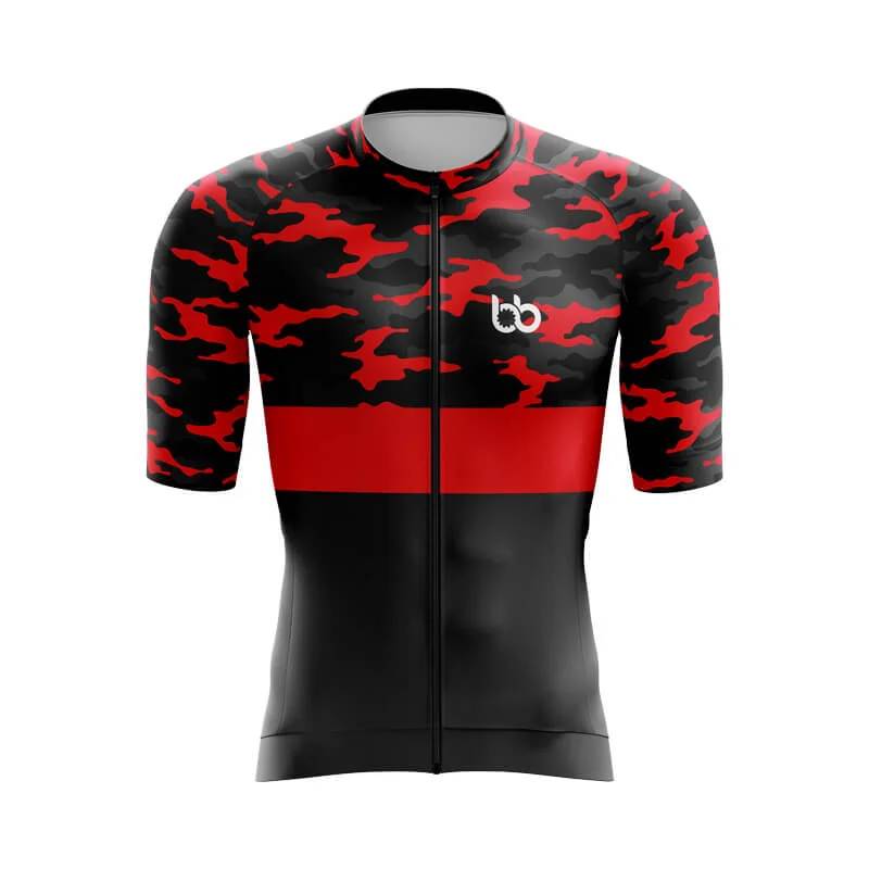 Camouflage Neck Aero Jerseys (V2) (Red) Travel Jersey Tee