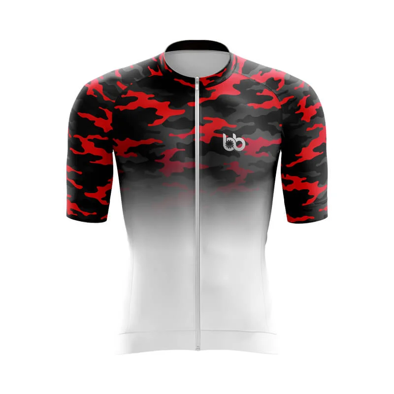 Camouflage Neck Aero Jerseys (V3) (Red-White) Festive Jersey Tee