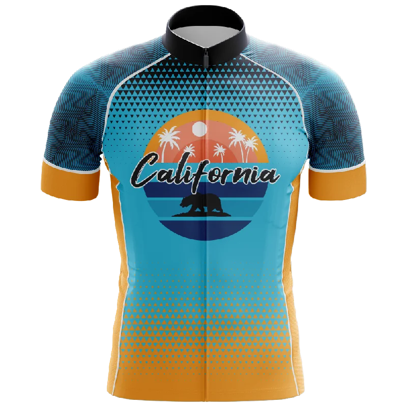 California V7 Short Sleeve Cycling Jersey Scoop Neck Jersey Top