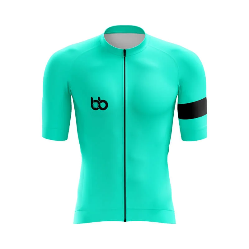 Bicycle Booth Basic 2.0 (Teal) Aero Jerseys Beige Jersey Tee