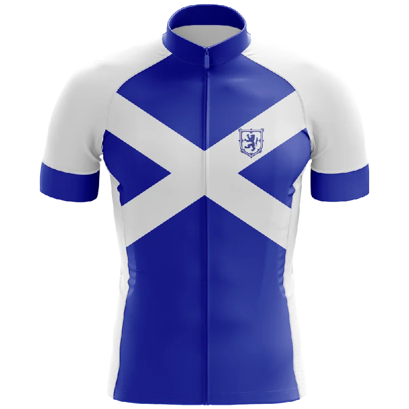 Scotland Short Sleeve Cycling Jersey Budget-Friendly Jersey Tee