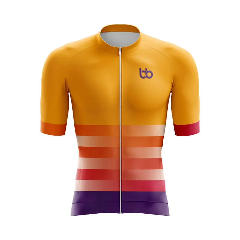 Gradient Frequency Aero jerseys (Orange-Red-Violet) Navy Blue Jersey Tee