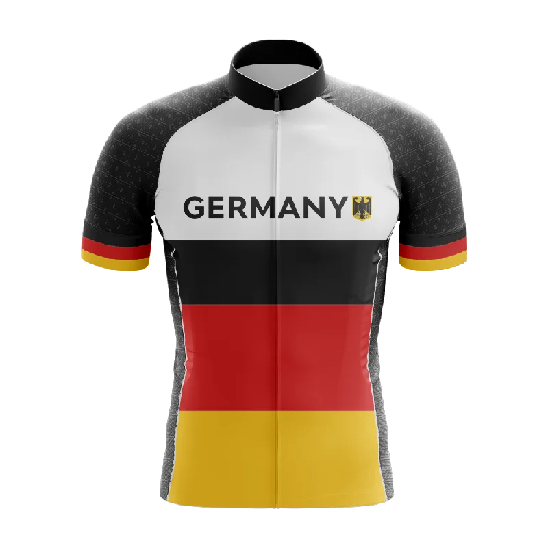 Germany V1 Short Sleeve Cycling Jersey Geometric Jersey Top