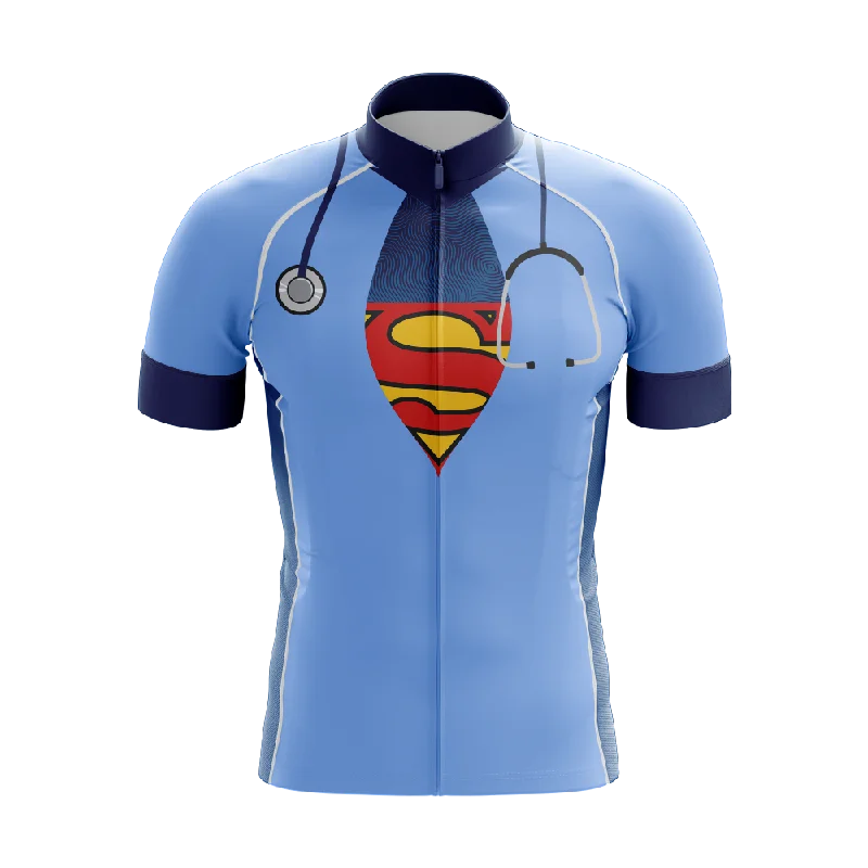 Super Nurse V1 Short Sleeve Cycling Jersey Recycled Jersey Tee