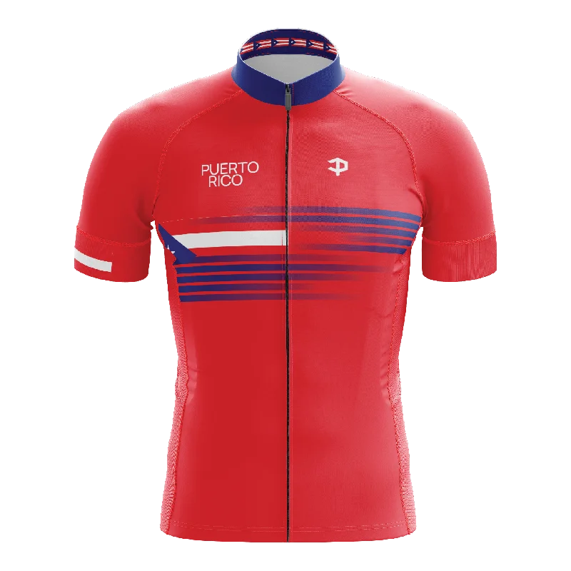 Puerto Rico Short Sleeve Cycling Jersey Casual Weekend Jersey Tee