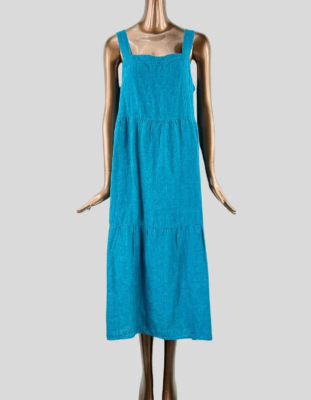 EILEEN FISHER Organic Linen Square Neck Dress w/ Tags - Medium Tunics New arrival