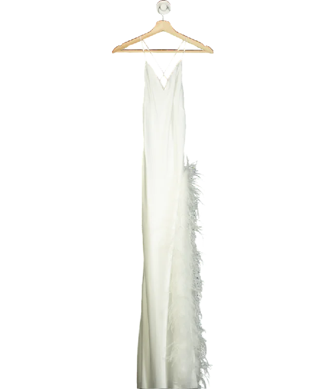 Melrose White Pearl Next Selina Dress - Pearl UK XS Maxi Flowy Bohemian