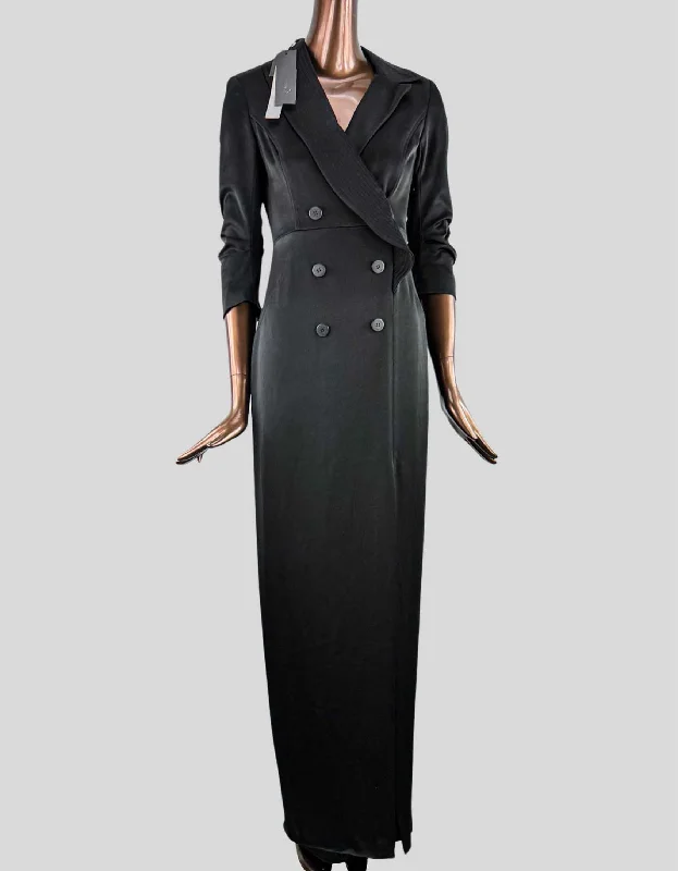 HALSTON Evening Collection Tuxedo Dress w/ Tags - 0 US Boat Neckline Classic