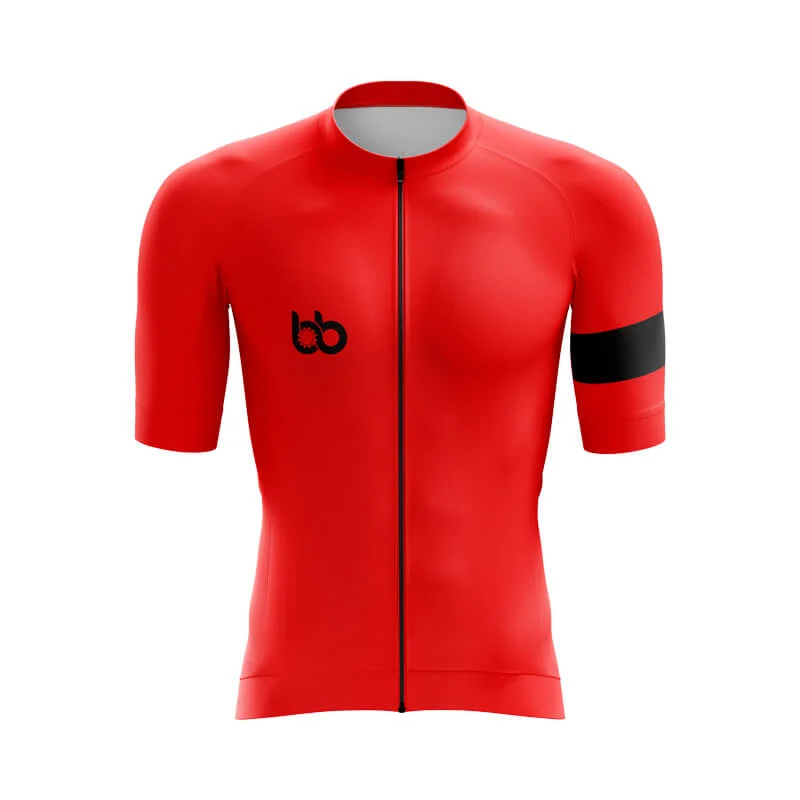 Bicycle Booth Basic 2.0 (Red) Aero Jerseys Patterned Jersey Tee
