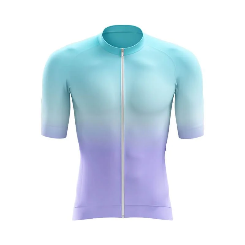 Cyan-Violet Gradient Aero Jerseys Silver Jersey Tee