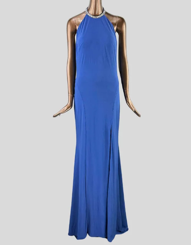 IEENA FOR MAC DUGGAL Halterneck Long Dress  w/ Tags - 6 US Maxi Flowy Bohemian