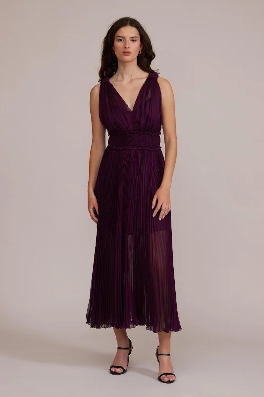 v neck pleat dress Tunics Running lightweight