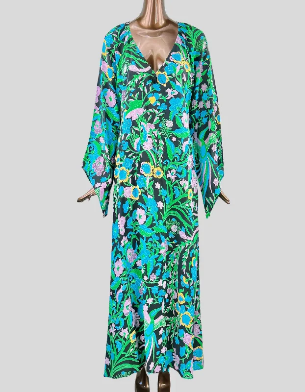 FIGUE Silk Long Dress w/ Tags - Large Pencil Office Professional