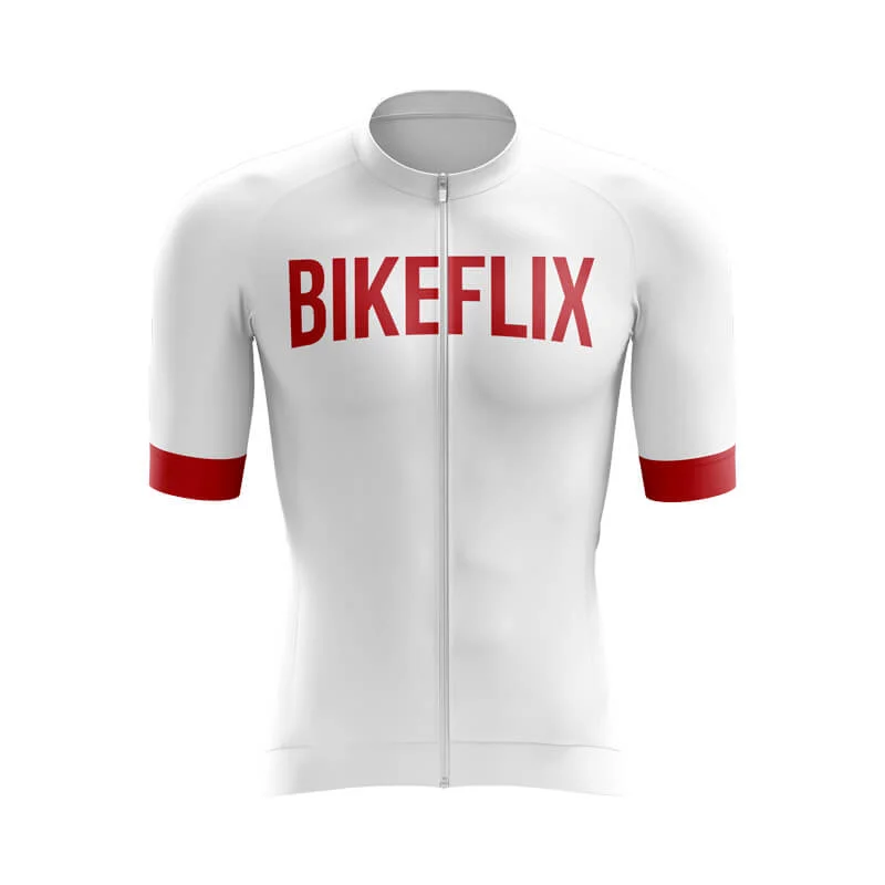 Bikeflix Aero Jerseys (V2) (White) Silk Jersey Blouse