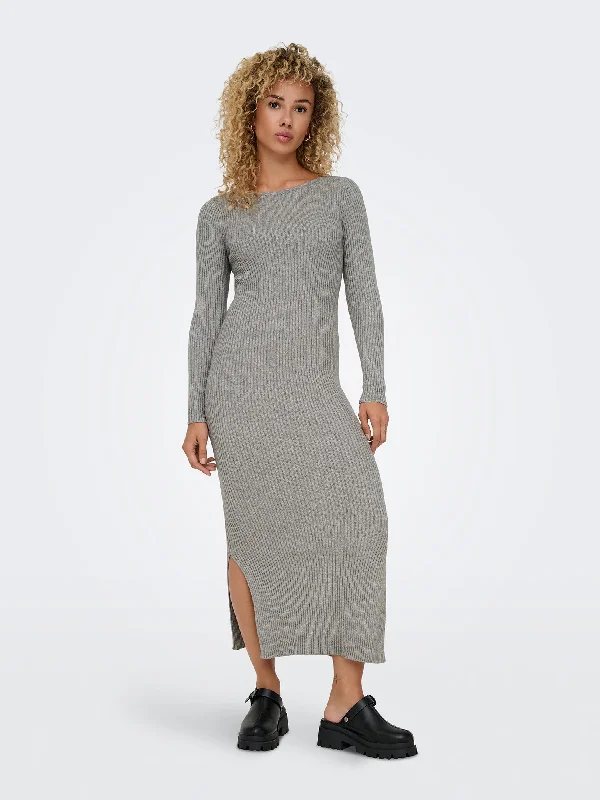 Γυναικείο φόρεμα πλεκτό ONLKATIA LS MAXI BOATN DRESS CC KNT 15324649 | 15324649 empire Waist empire