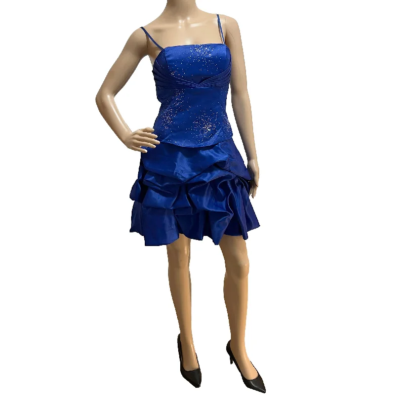 Hailey Logan by Adrianna Papell Royal Blue Bubble Dress, 7-8 Tunics Evening elegant