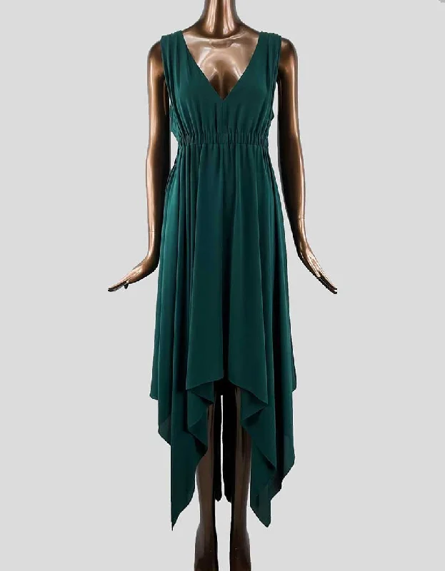 BCBGmaxazria Hankerchief Dress Green - Medium Tunics Fashionable chic