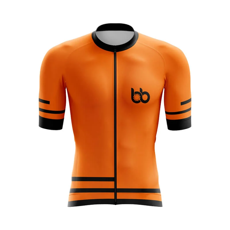 Bicycle Booth Outline (Orange) Aero Jerseys Animal Print Jersey Tee