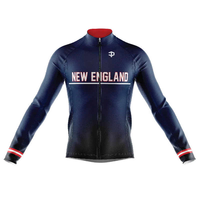 New England Long Sleeve Cycling Jersey Holiday Jersey Tee