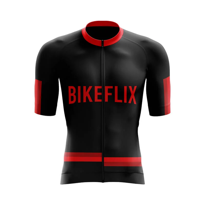 Bikeflix Aero Jerseys (V1) (Black) Halter Neck Jersey Tee