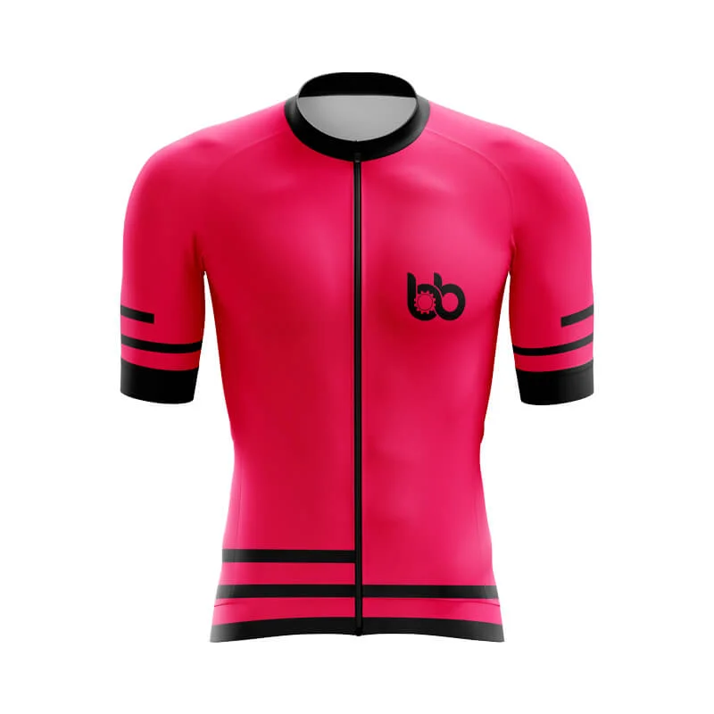 Bicycle Booth Outline (Pink) Aero Jerseys Textured Jersey Blouse