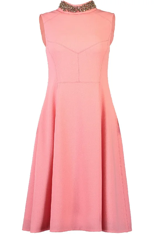 Beaded Neck Breona Dress Boatneck Modish Everyday