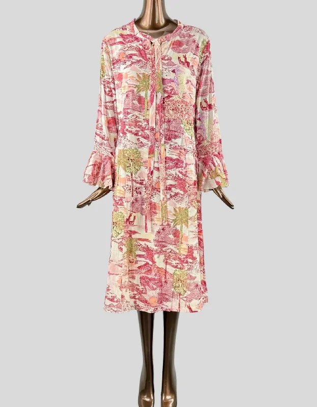 EMPORIO SIRENEUSE Floral Print Long Dress w/ Tags - 48 IT | 12 US Tunics Trendy modern