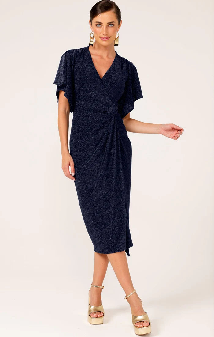 Sacha Drake - The Emporium Dress - Navy Lurex Tunics Modern contemporary