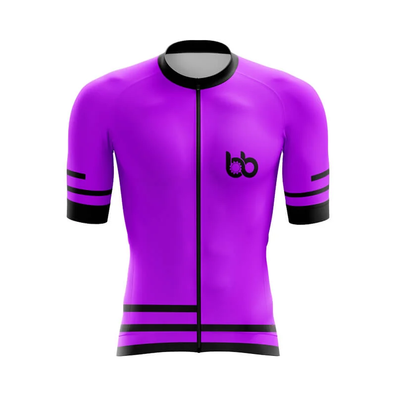 Bicycle Booth Outline (Purple) Aero Jerseys Ribbed Jersey Tee