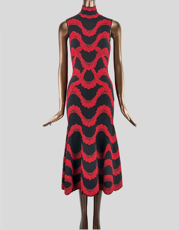 ALEXANDER McQUEEN sleeveless Jacquard Victorian Sheath Dress - X-Small Tunics Luxurious premium