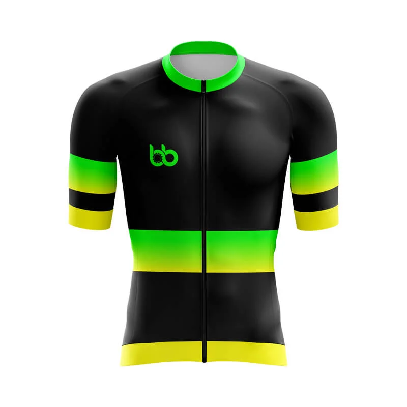 BB Gradient Aero jerseys (Green-Yellow) Comfortable Jersey Tee