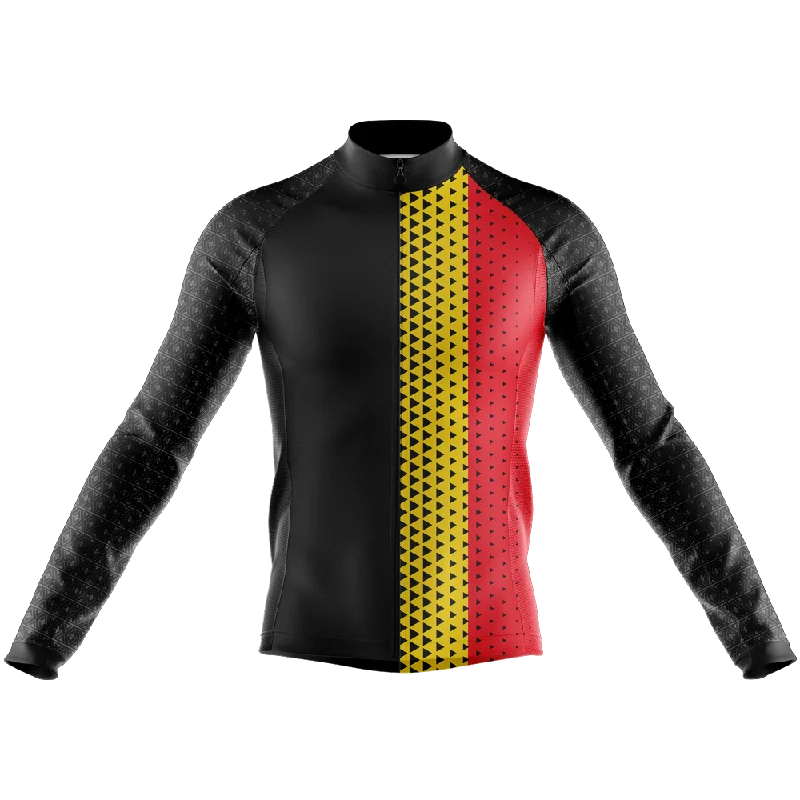 Belgium Long Sleeve Cycling Jersey Glamorous Jersey Tee