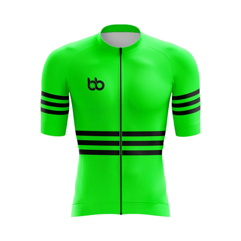 Bicycle Booth Stripes (Green) Aero Jerseys Halter Neck Jersey Tee