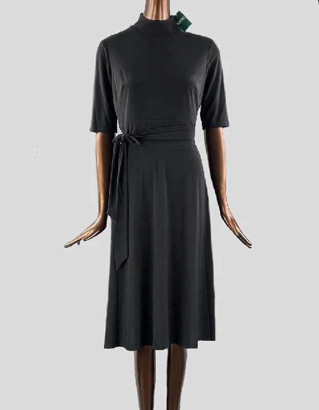 LAUREN RALPH LAUREN Black Mock Neck Dress w/ Tags - 8 US Tunics Fall fleece