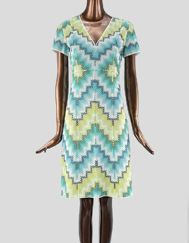 MISSONI Knee length Striped Dress - 40 IT | 4 US Tunics Denim casual