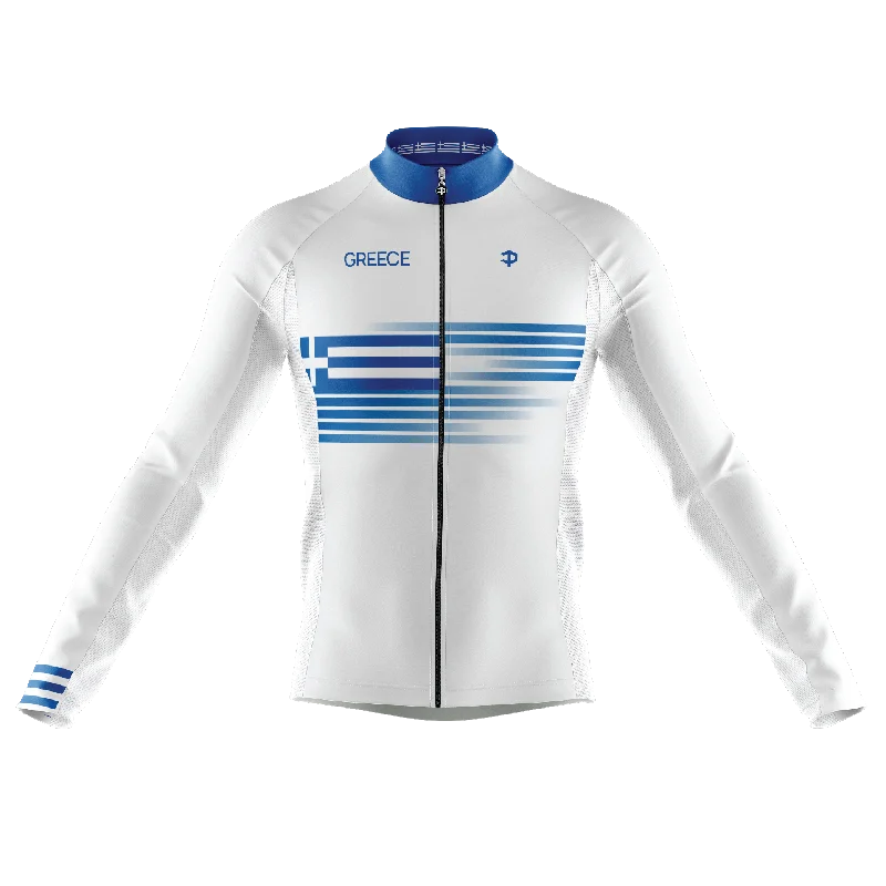 Greece Long Sleeve Cycling Jersey Long Sleeve Jersey Tee