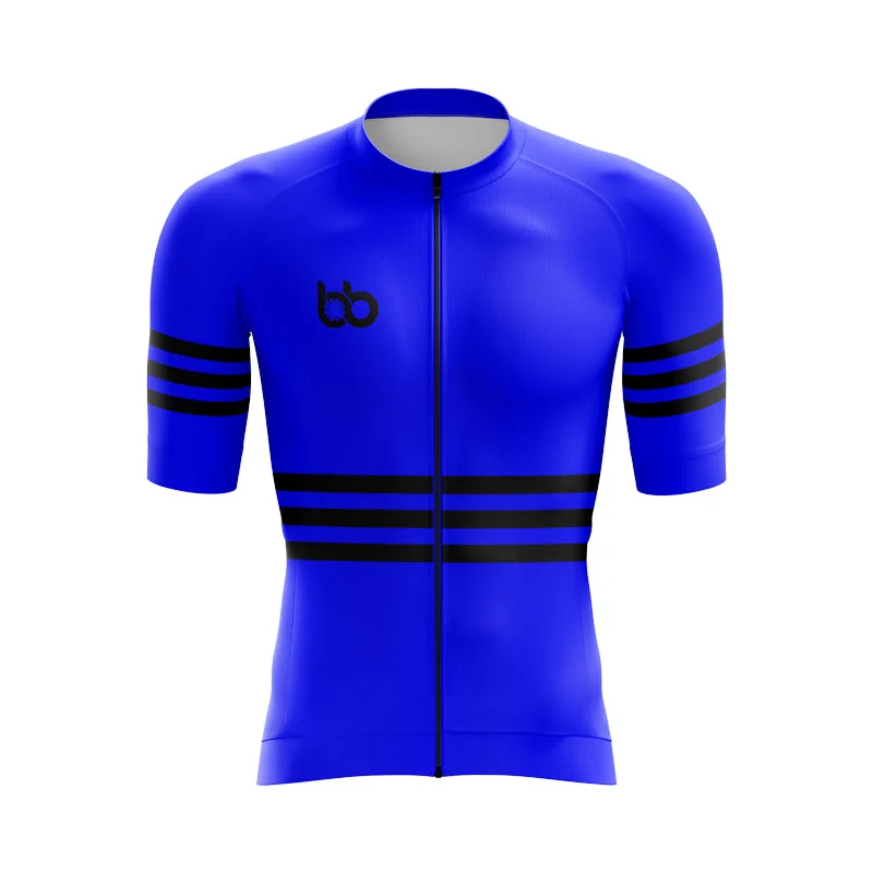 Bicycle Booth Stripes (Blue) Aero Jerseys Floral Jersey Blouse