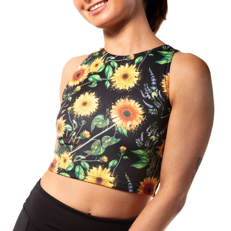 Sunflower Crop Top Layered Multi-layer Single Layer