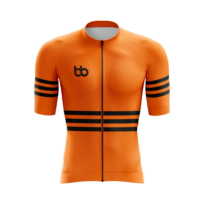 Bicycle Booth Stripes (Orange) Aero Jerseys Asymmetrical Jersey Blouse