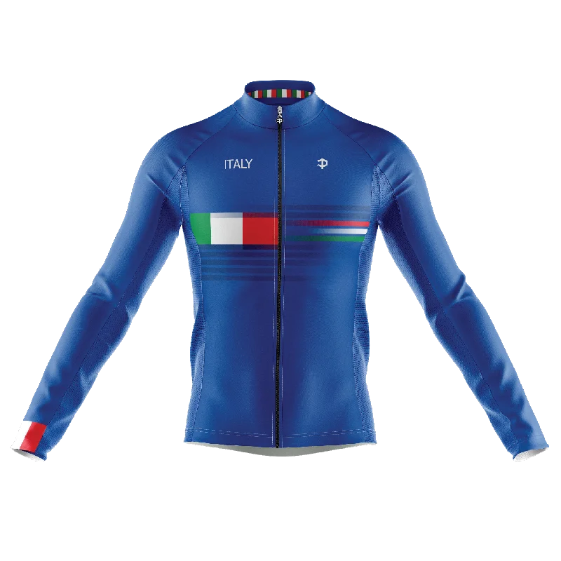 Italy Long Sleeve Cycling Jersey Pink Jersey Tee