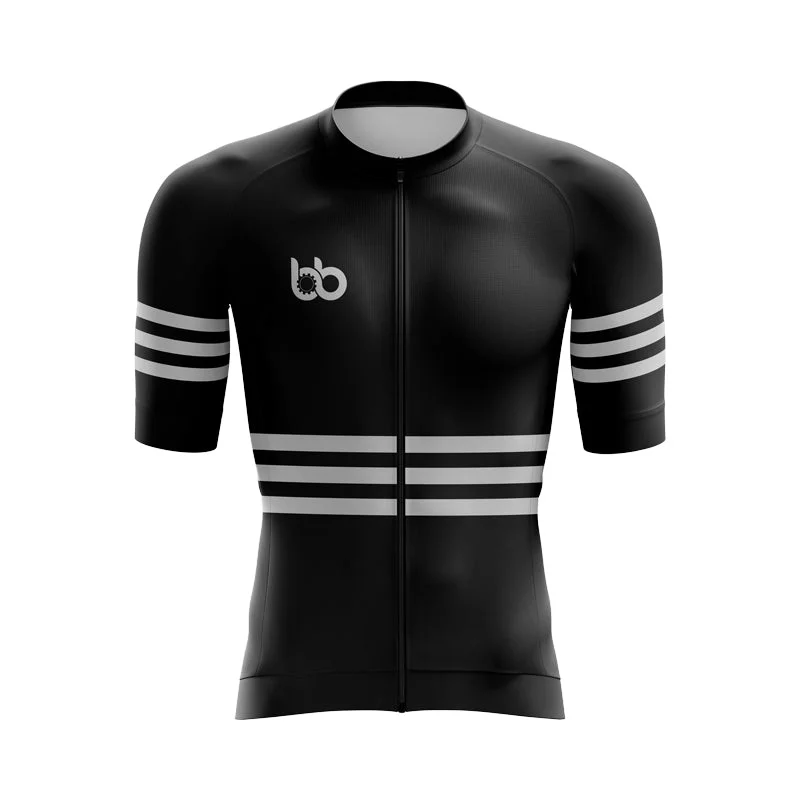 Bicycle Booth Stripes (Black) Aero Jerseys Animal Print Jersey Tee